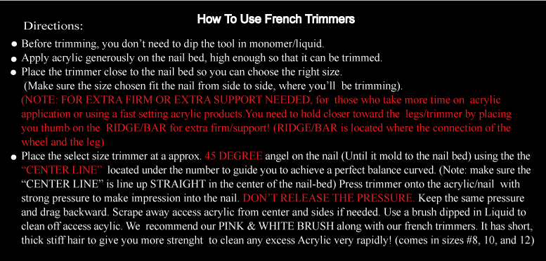 how to use the french trimmer