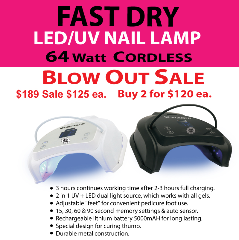  led/uv lamp cordless