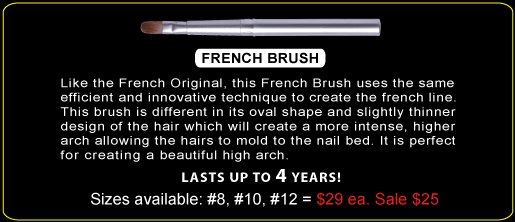 French Brush have more curve smile line